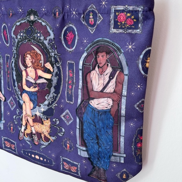 Fairyloot The Glittering Edge Zip Top Tote Bag Character Art Bookish Canvas - Picture 3 of 6